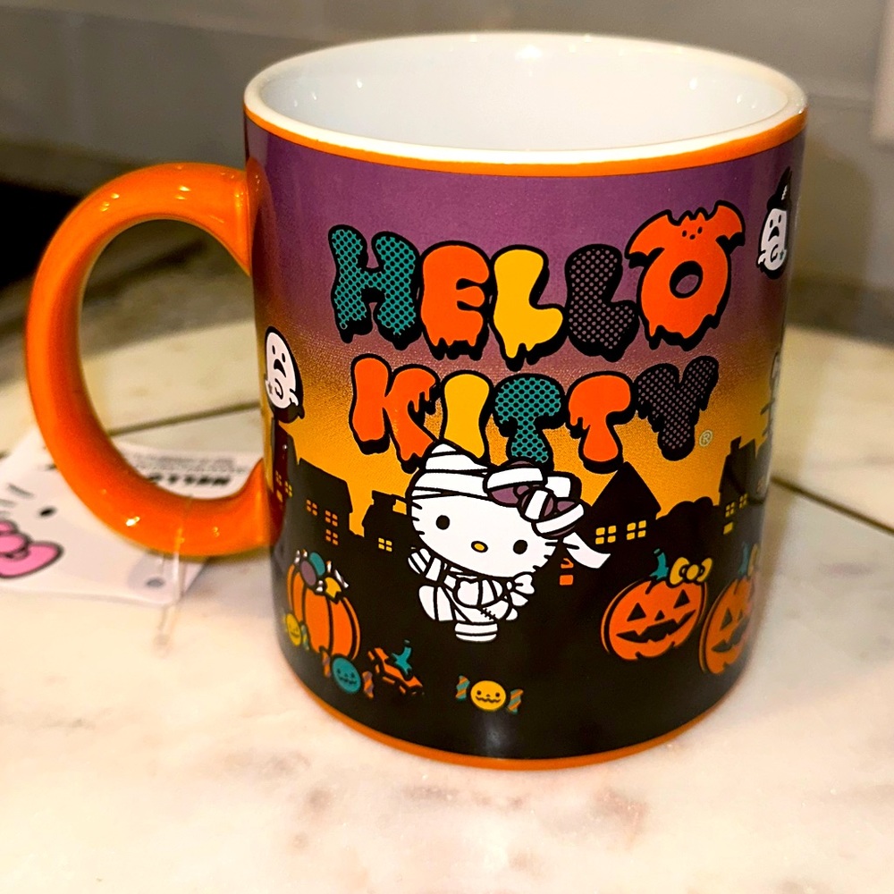 NWT Hello Kitty Sanrio Halloween Costume Mummy Jack-o-lantern Ceramic Mug
